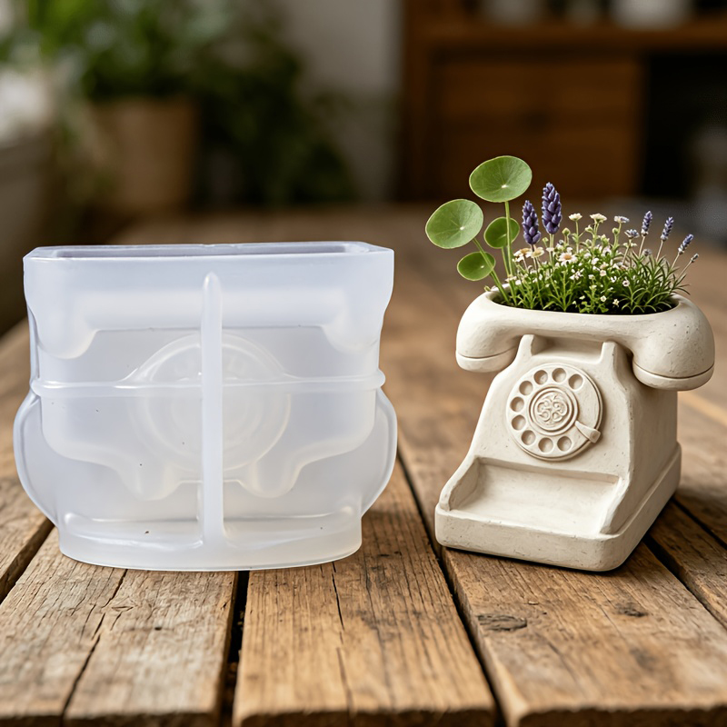 Tagine Clay Pot - Cetakan Silikon Pot Sukulen Telepon Putar