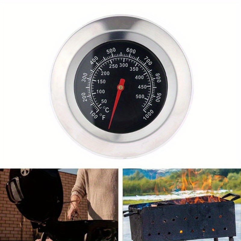 Home Cooking Kitchen - Pengukur suhu panggangan BBQ, Stainless Steel,