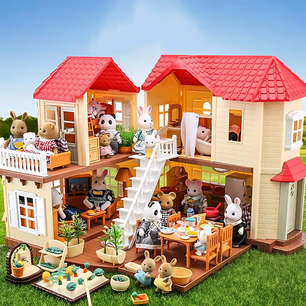 Home Cooking Kitchen - Furnitur Miniatur 1:12 Rumah Boneka Dapur
