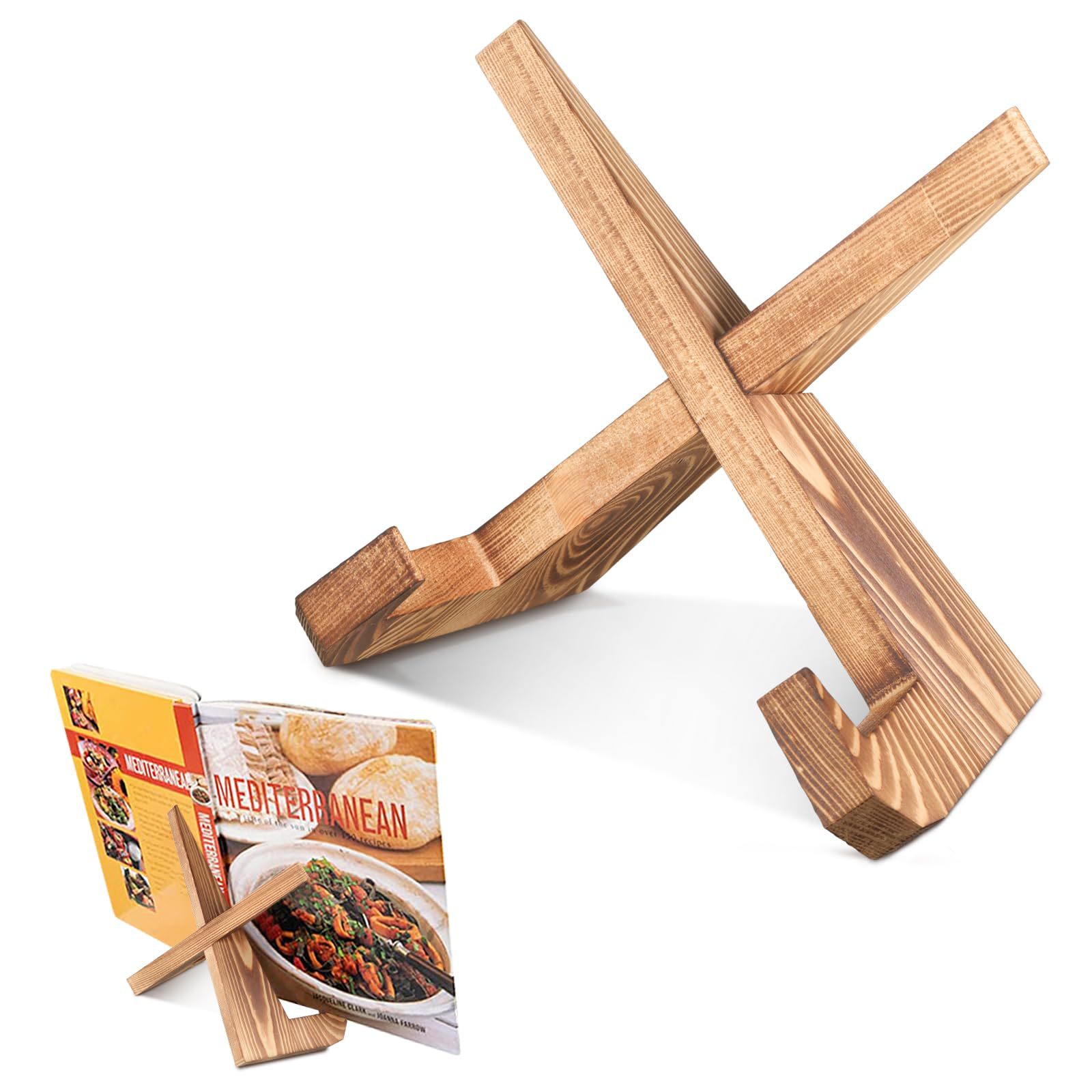 Home Cooking Menu - Stand Buku Resep Kayu Buatan Tangan,