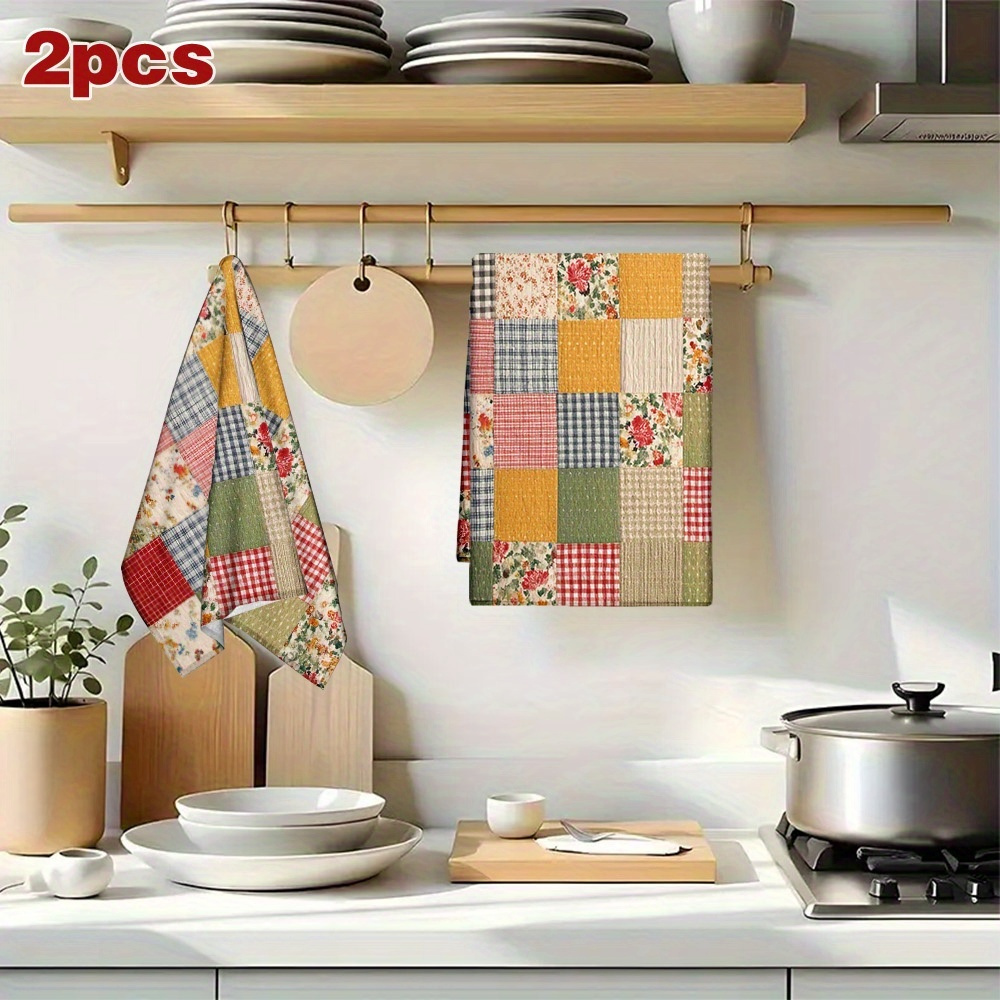 2 Buah, Handuk Dapur Motif Kot - Home Cooking Is The Best ulasan dan harga
