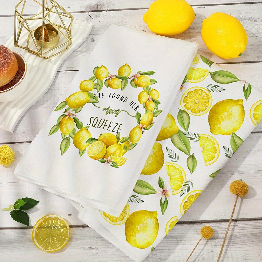 2 Buah, Handuk Dapur Lemon Wre - Home Cooking Is The Best ulasan dan harga