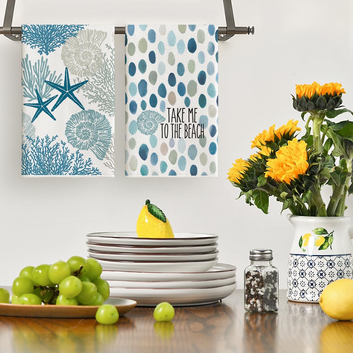 4 Buah, Handuk Dapur Musim Pan - Home Cooking Is The Best ulasan dan harga