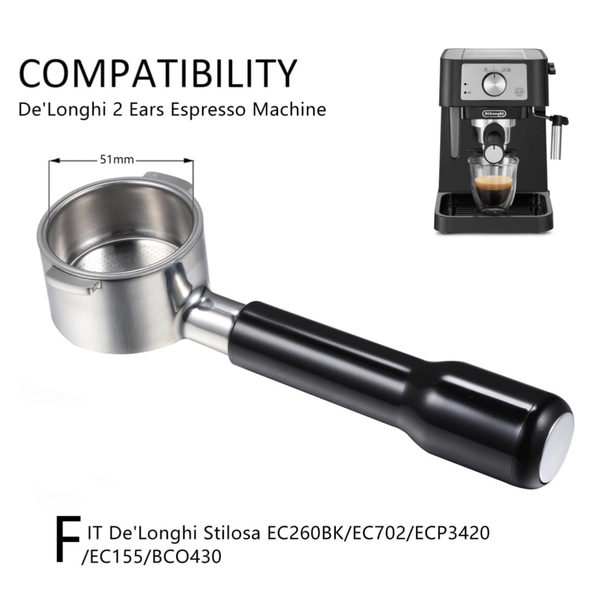 Portafilter Tanpa Dasar 51Mm 2 - Delonghi Espresso Ecp3420 ulasan dan harga