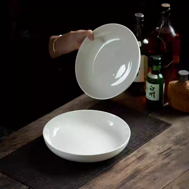 Piring Makan Porselen Putih 9, - Home Cooking Meal ulasan dan harga
