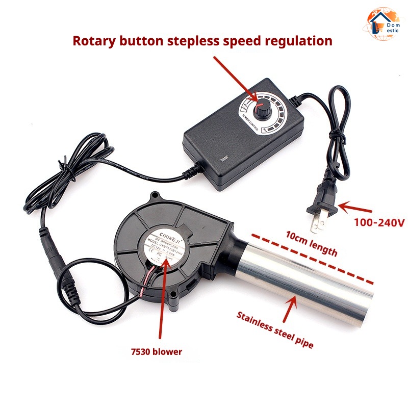 Kipas BBQ 220V Mesin Penghembu - Uk Home Cooking ulasan dan harga